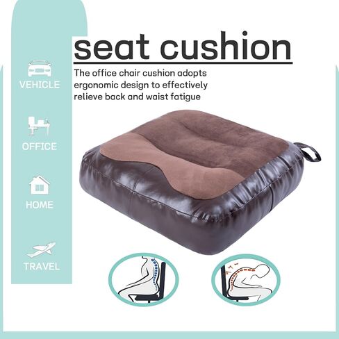 Seat Cushion Office Chair Cushion Car Seat Cushion Large Size Anti-Slip Thickened Seat Cushion Black in Saudi Arabia
