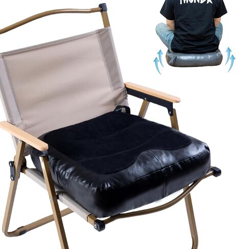 Seat Cushion Office Chair Cushion Car Seat Cushion Large Size Anti-Slip Thickened Seat Cushion Black in Saudi Arabia