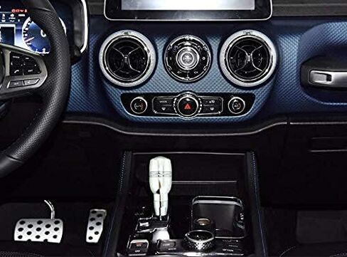 Abfer Automatic Shift Knob with Button Car Gear Shifter Knobs Aluminum Alloy Stick Shifting Handle Transmission Fit for Most Vehicle, Blue in Saudi Arabia