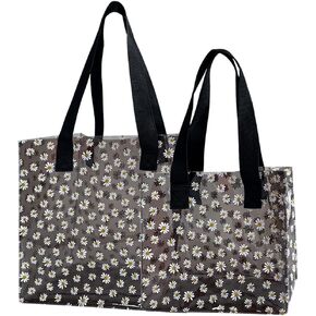 Daisy Flower PVC Tote Bag, Small Clear PVC Handbag for Beach Vacation Shopping, Waterproof Purse Bag