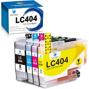 LC404 Ink Cartridges Replacement for Brother LC404 LC-404 LC404XL Ink Cartridge Compatible with Brother MFC-J1205W MFC-J1215W MFC-J1205W XL Printer (4 Color Pack)
