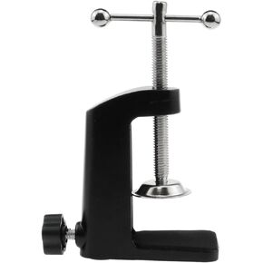 AYLIFU 1PCS Black Aluminum Alloy Desk C-Clamp Desk Light Mounting Cantilever Bracket With Adjustable Screws for Microphone Arm and Desktop Table Lamp