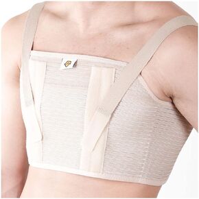 Armor Adult Unisex Chest Support Brace with 2 Metal Inserts to Stabilize the Thorax after Open Heart Surgery, Thoracic Procedure, or Fractures of the Sternum or Rib Cage, Tan Color, Size X-Large, for Men and Women