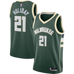 Jrue Holiday Milwaukee Bucks Green #21 Kids Youth 8-20 Team Color Home Swingman Jersey in Saudi Arabia