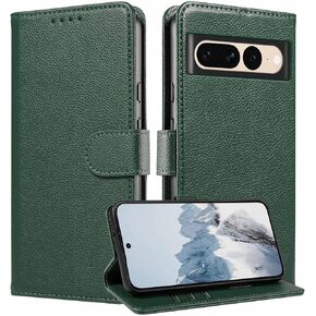 JanCalm for Pixel 7 Wallet Case,[RFID-Blocking Card Holder/Cash Slots][Stand Feature][Magnetic Clasp] PU Leather Protective 2024 Flip Cases Folio Cover for Google Pixel 7 5G (Blue)