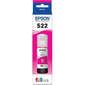 Epson 522 EcoTank Ink Ultra-high Capacity Bottle Magenta (T522320-S) Works with EcoTank ET-2400, ET-2720, ET-2800, ET-2803, ET-2840, ET-4700, ET-4800, ET-4810