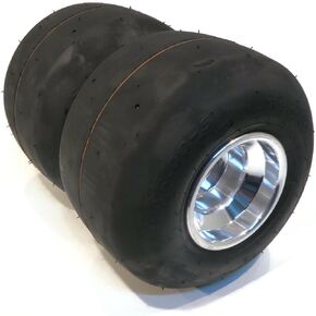 The ROP Shop | (Pack of 2) Tubeless Racing Slick Tire 11x6.00-5 with Aluminum Wheel for Go Kart