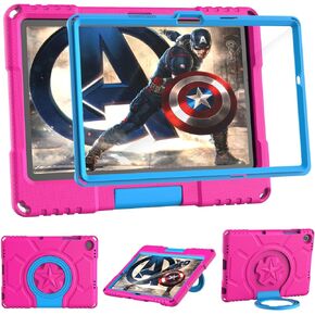Kids Case for Samsung Galaxy Tab A9+/A9 Plus 11 inch 2023 with Screen Protector, Patamiyar Shockproof Galaxy Tab A9 Plus Case with Handle Stand for Samsung A9 Plus Tablet (SM-X210/X216/X218) - Black