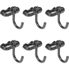 lukar 6PCS L Track Hook L-Track Double Stud Tie Down Fitting L Track Accessories for Enclosed Trailer, Truck, Garages