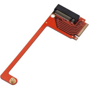 for Rog Ally Handheld Conversion 2230 to 2280 SSD Hard Drive Expansion Board NVME M-Key NGFF M.2 PCIE 4.0 3.0 Gold Finger High Capacity Adapter 90 Degree Upgrade Converter Expansion Card Red