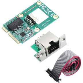MECCANIXITY Mini PCIe RJ-45 Gigabit Network Card 8125B 1G Ethernet Port 1000Mbps High Speed for Desktop, PC, Office Computer