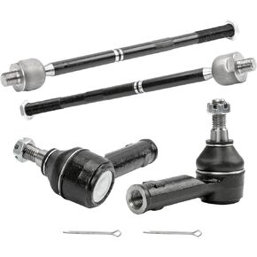Motorman 4pcs (2) ES3691+(2) EV463 Front Inner&Outer Tie Rod End Link for 2006-2008 MARK LT All 4x4 Models,2004-2008 F 150 All 4x4 Models