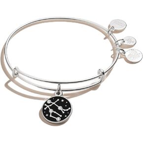 Alex and Ani A20EBZOD06SG,Color Infusion, Gemini Expandable Bangle Bracelet,Shiny Gold,Black, Bracelets in Saudi Arabia
