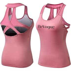 ECT Women's 'BeVogue' Activity Tank Workout Yoga Exercise Gym Shirt Running Tank Top