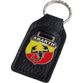 Triple-C Carlos Abarth Leather and Enamel Key Ring Key Fob
