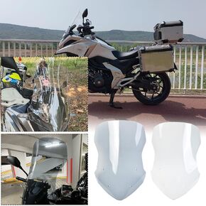 for NC-750-X Windscreen Windshield Wind Deflector compatible with Ho-nda NC750X NC 750 X 2021 2022 2023 2024 Motorcycle Wind Shield Screen Protector Parts Accessories (Clear)