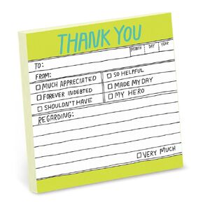 Knock Knock Hand-Lettered Thank You Sticky Notes