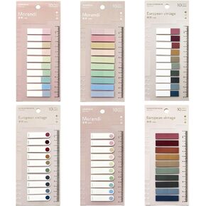 1200 Pieces Tabs 60 Colors Sticky Index Tabs, Writable and Repositionable File Tabs Flags for Pages or Book Markers, Reading Notes, Classify File