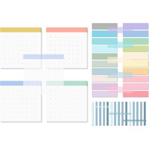 1180Pcs Transparent Vintage Sticky Notes, Waterproof Writable See-Through Highlighter Strips Translucent Index Page Tabs Clear Stickers for Home, Office, Notebook, Annotating Memo