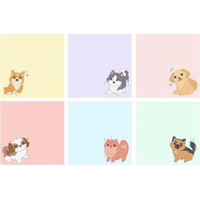 Cute Sticky Notes Kawaii Sticky Notes Dog Sticky Notes Cute Dog Note Pads Dog Party Favors Animal Sticky Notes Cute Stationary Set Dog Notepad Set Sticky Notes Cute Set