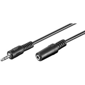 Maclean Standard Audio Stereo Jack 3.5mm Male to Female Extension Cable Adapter Lead (1M)