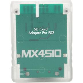 for PS2 Storage Adapter, Professional Game Console Memory Reader, Plug and Play Transparent with MX4SIO Connection (Transparent White)