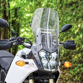 Motorcycle Racing Touring Windshield Windscreen Wind Deflector Screen Double Bubble Flyscreen Protector Compatible with Y-amaha TENERE 700 Tenere700 T700 2019-2023 (Clear)