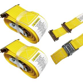 10 Pack E-Track Cam Buckle Straps 2" x 16' x 2,500 lbs Strength for Cargo Tie Down in Enclosed Trailer & Van by KODIAK STRAPS