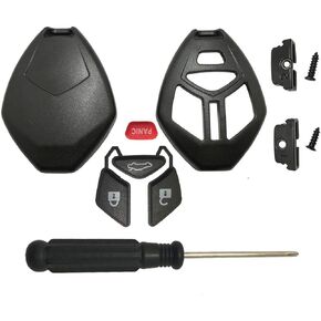 No Cutting Replacement Key Fob Cover fit for Mitsubishi Eclipse Galant Lancer Outlander Keyless Entry Key Fob