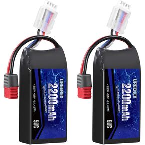 URGENEX 3S Lipo Battery 11.1V 2200mAh 50C with T Plug High Discharge Rate Upgrade RC Battery Accessories Compatible with H16GT H16DR H16BM H16 RC Car Trucks and Most 1/14 1/16 Scale RC Cars