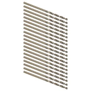 20PCS Twist Drill Bit - [1/16"] M35 High-Speed Steel Cobalt Round Shank Jobber Bit Set Gold for Metal Wood Plastic Steel Use, 20mm/0.79" Blade Length