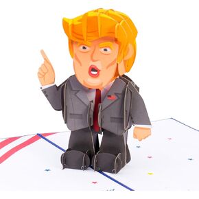 Paper Love Donald Trump Pop Up Father's Day Card, Funny Gift for Birthday, All Occasion - 5" x 7" Cover - Includes Envelope and Note Tag