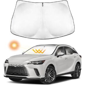 INTGET for 2023 Lexus RX Windshield Sunshade RX350 RX350h RX500h Car Front Sun Visor Sun Protector Front Window Sunscreen for Lexus RX Interior Accessories 2023