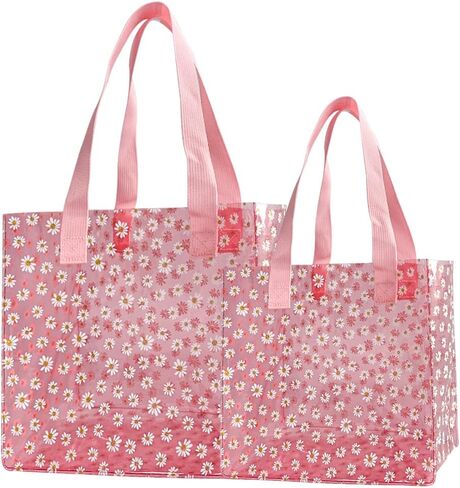 Daisy Flower PVC Tote Bag, Small Clear PVC Handbag for Beach Vacation Shopping, Waterproof Purse Bag in Saudi Arabia