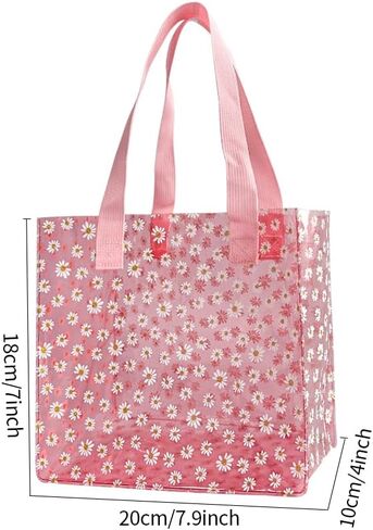 Daisy Flower PVC Tote Bag, Small Clear PVC Handbag for Beach Vacation Shopping, Waterproof Purse Bag in Saudi Arabia
