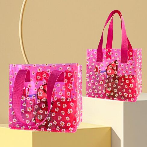 Daisy Flower PVC Tote Bag, Small Clear PVC Handbag for Beach Vacation Shopping, Waterproof Purse Bag in Kuwait