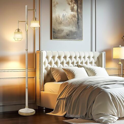 Remote Control Switch Floor Lamp with Metal Lantern and Clear Shade for Living Room Rustic standing Floor Lamp Decor for Bedroom Study Room Dining Room Office Home Hotel in Kuwait