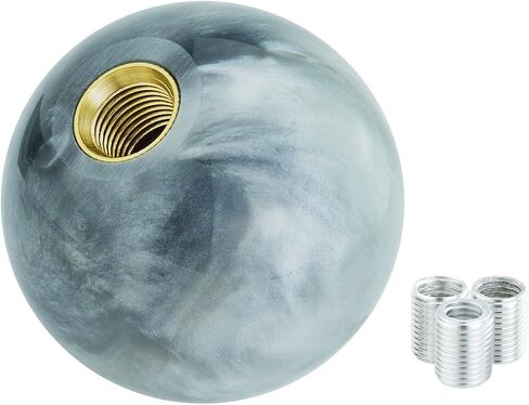 Lunsom Round Shift Knob, 8 Billiard Gear Shifter Lever Head Shift Ball Car Stick Handle Fit Most Automatic Manual Transmission Vehicle (M8x1.25, 8 Black) in Kuwait