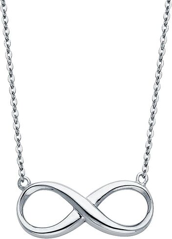 14k White Gold Infinity Necklace - 17+1" in Saudi Arabia