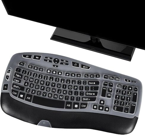 i-Tensodo Keyboard Cover for Logitech K350 & Logitech MK550 MK570 Keyboard, Logitech K350 MK550 MK570 Keyboard Cover Skin-Clear in Kuwait