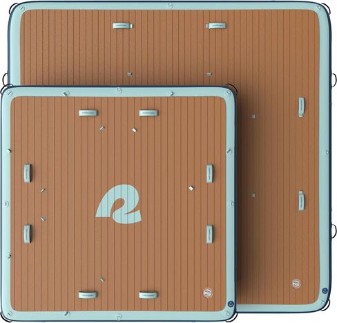 Retrospec Weekender Dock Inflatable Platform for Beach, River, Lake & Pool - Recreational Floating Island Raft with Non-Slip Surface - Dual-Action Pump & Carrying Bag - 7 Ft & 10 Ft in Saudi Arabia