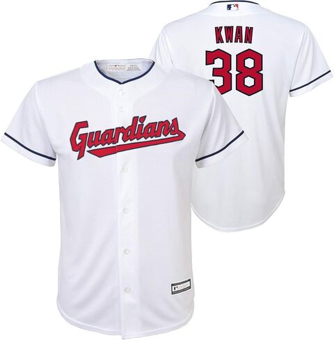 Outerstuff Steven Kwan Cleveland Guardians MLB Kids Youth 8-20 White Home Player Jersey in Saudi Arabia