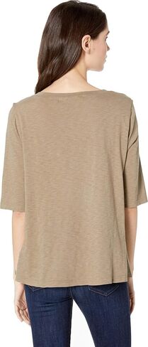Michael Stars Women's Supima Cotton Slub Elbow Sleeve Swing Tee in Saudi Arabia