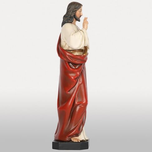 BC Catholic Sacred Heart of Jesus Statue, Catholic Fiigurine, Religious Gifts, 6" H, Handmade by Buildclassic in Saudi Arabia