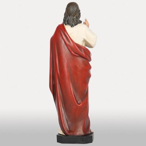 BC Catholic Sacred Heart of Jesus Statue, Catholic Fiigurine, Religious Gifts, 6" H, Handmade by Buildclassic in Saudi Arabia