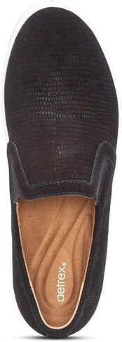 أحذية رياضية نسائية من Aetrex Kenzie مريحة لتقويم العظام سهلة الارتداء - أحذية رياضية لدعم قوس القدم من الجلد لالتهاب اللفافة الأخمصية in Kuwait