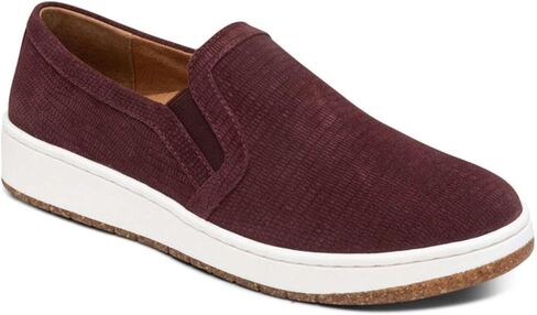 أحذية رياضية نسائية من Aetrex Kenzie مريحة لتقويم العظام سهلة الارتداء - أحذية رياضية لدعم قوس القدم من الجلد لالتهاب اللفافة الأخمصية in Kuwait