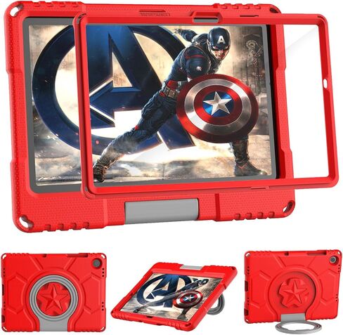 Kids Case for Samsung Galaxy Tab A9+/A9 Plus 11 inch 2023 with Screen Protector, Patamiyar Shockproof Galaxy Tab A9 Plus Case with Handle Stand for Samsung A9 Plus Tablet (SM-X210/X216/X218) - Black in Saudi Arabia
