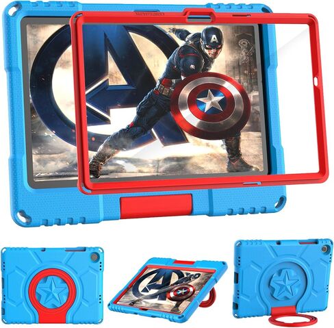 Kids Case for Samsung Galaxy Tab A9+/A9 Plus 11 inch 2023 with Screen Protector, Patamiyar Shockproof Galaxy Tab A9 Plus Case with Handle Stand for Samsung A9 Plus Tablet (SM-X210/X216/X218) - Black in Saudi Arabia