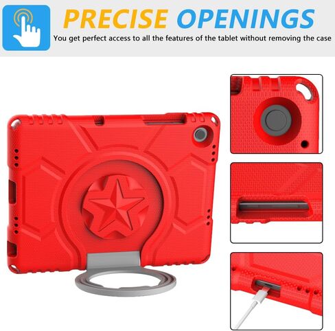 Kids Case for Samsung Galaxy Tab A9+/A9 Plus 11 inch 2023 with Screen Protector, Patamiyar Shockproof Galaxy Tab A9 Plus Case with Handle Stand for Samsung A9 Plus Tablet (SM-X210/X216/X218) - Black in Saudi Arabia